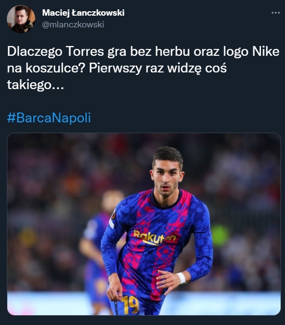 W TAKIEJ koszulce grał Ferran Torres przeciwko Napoli... xD